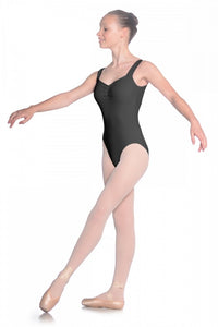 Camille Matte Sleeveless Leotard - Black