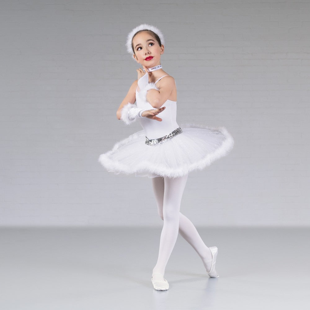 Snow Queen skirt set (with mitts headband and choker)